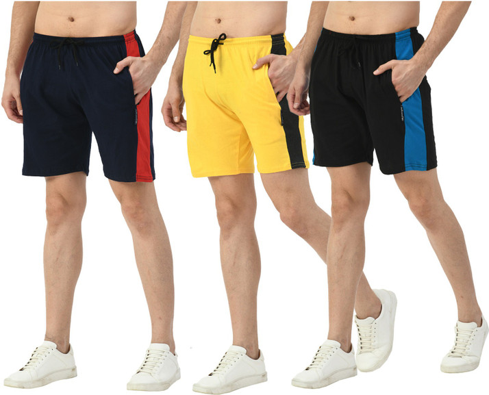 Indistar Solid Men Multicolor Bermuda 
