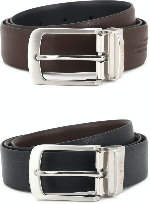 Genuine Leather Reversible Belt Navy 