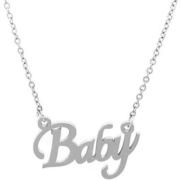 MEENAZ Baby Name Letter Locket Chain 