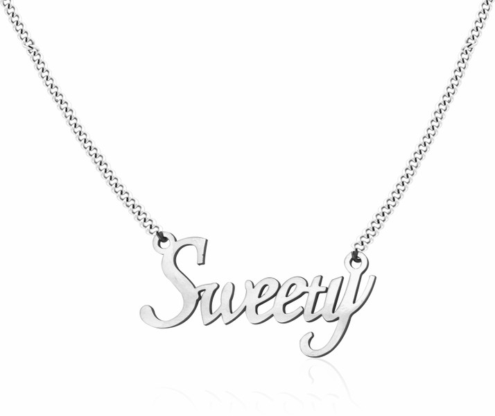 MEENAZ Sweety Name Letter Locket Chain 
