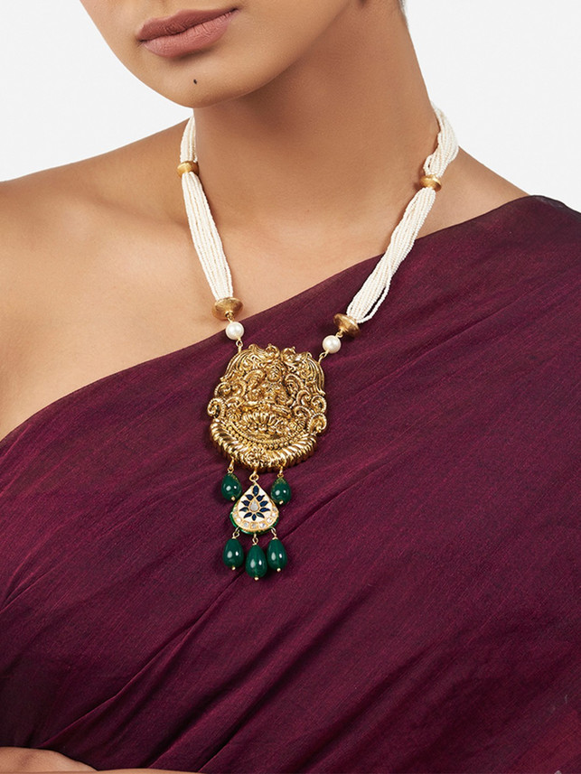 Ahaanya Multi-Color Meenakari Necklace 