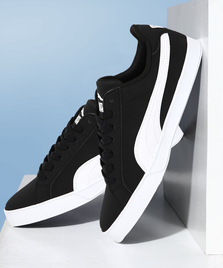 puma smash vulc black sneakers