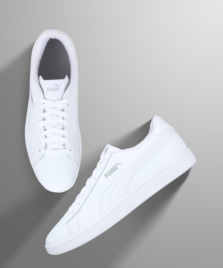 puma smash v2 l white sneakers