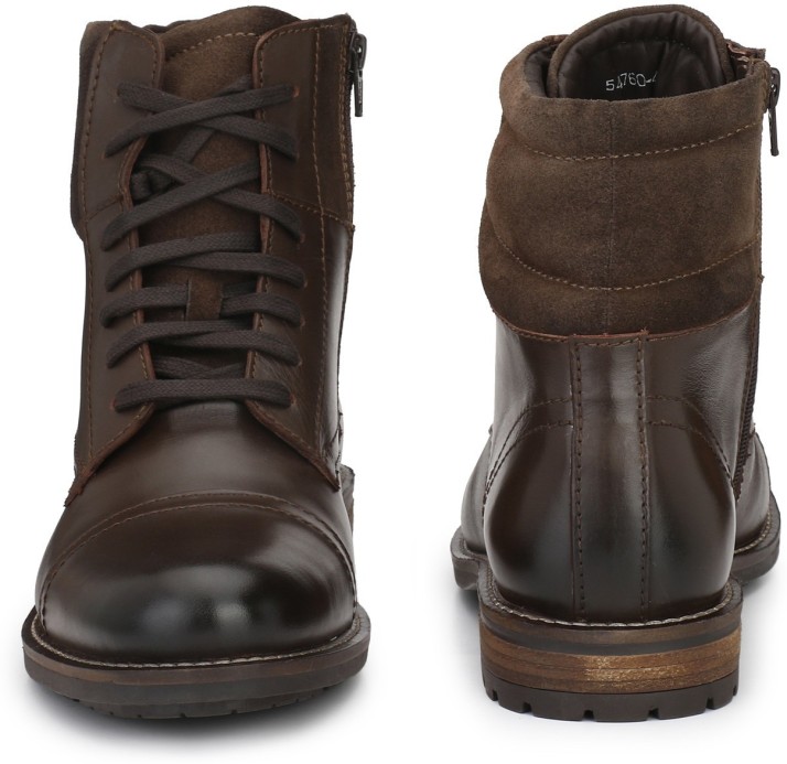 flipkart leather boots