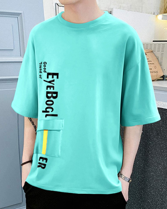 Eyebogler Printed Men Round Neck Green 