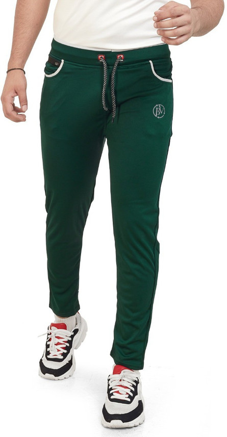 Printed Men Green Track Pants 