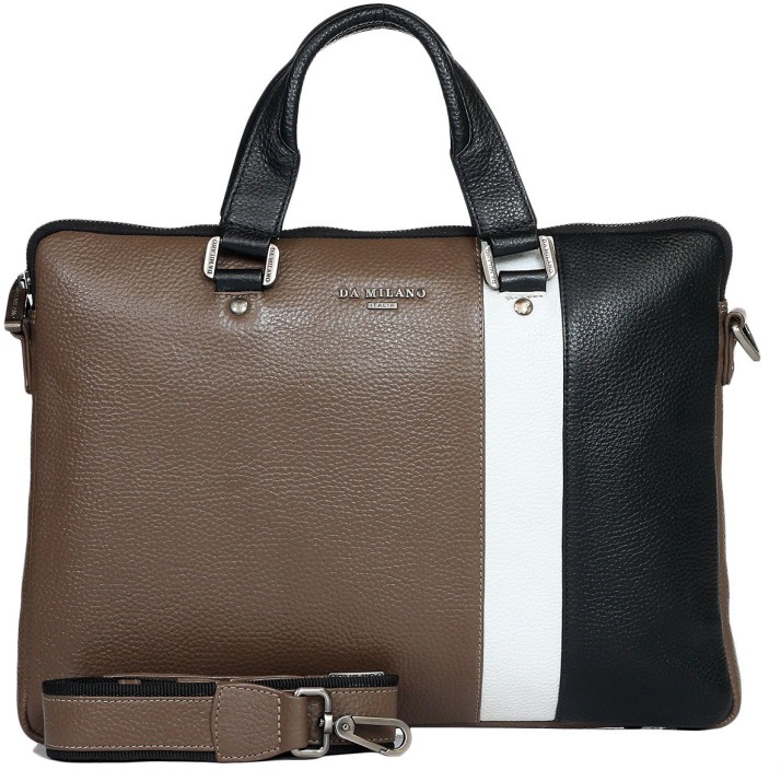 da milano leather laptop bag