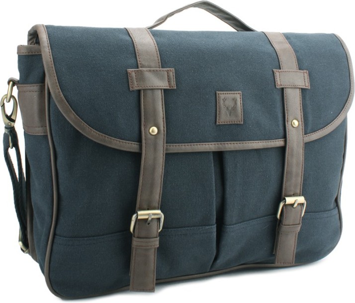 allen solly navy laptop bag