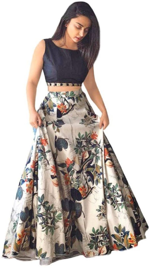 crop top and skirt in flipkart