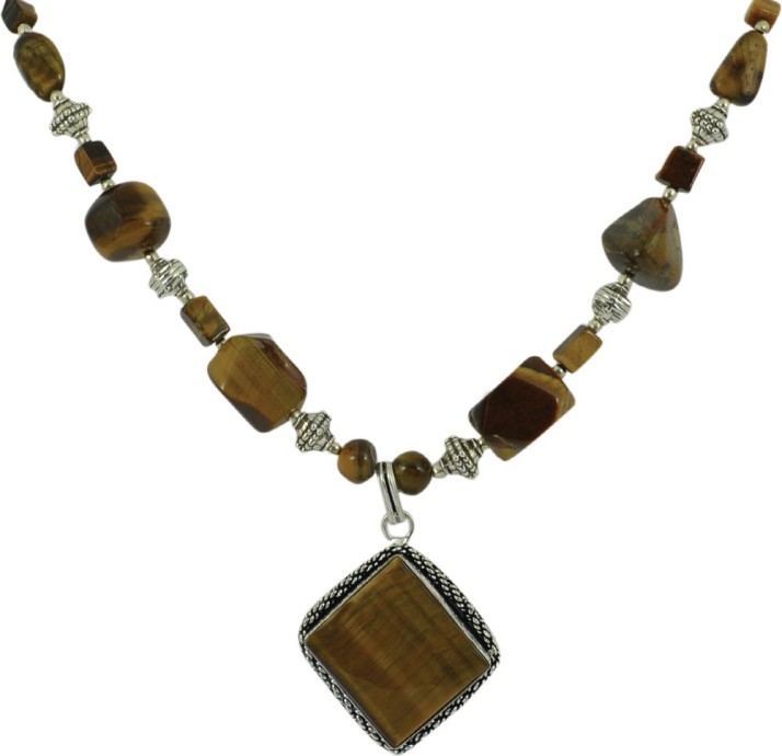 tigers eye crystal necklace