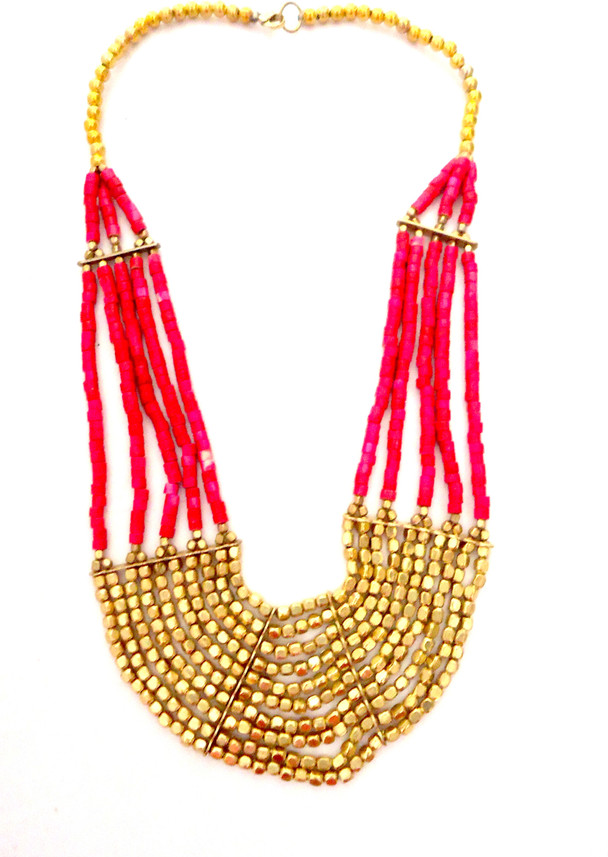 Rani Haar Brass, Resin Necklace 