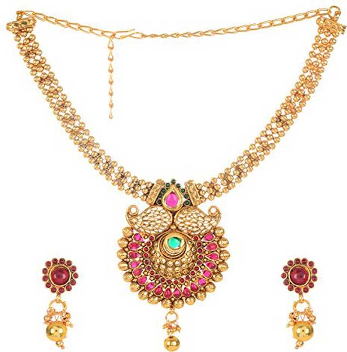Violet Purple Sku 1000027441 Zircon Gold Plated Plated Alloy Necklace Set Price In India Buy Violet Purple Sku 1000027441 Zircon Gold Plated Plated Alloy Necklace Set Online At Best Prices In India