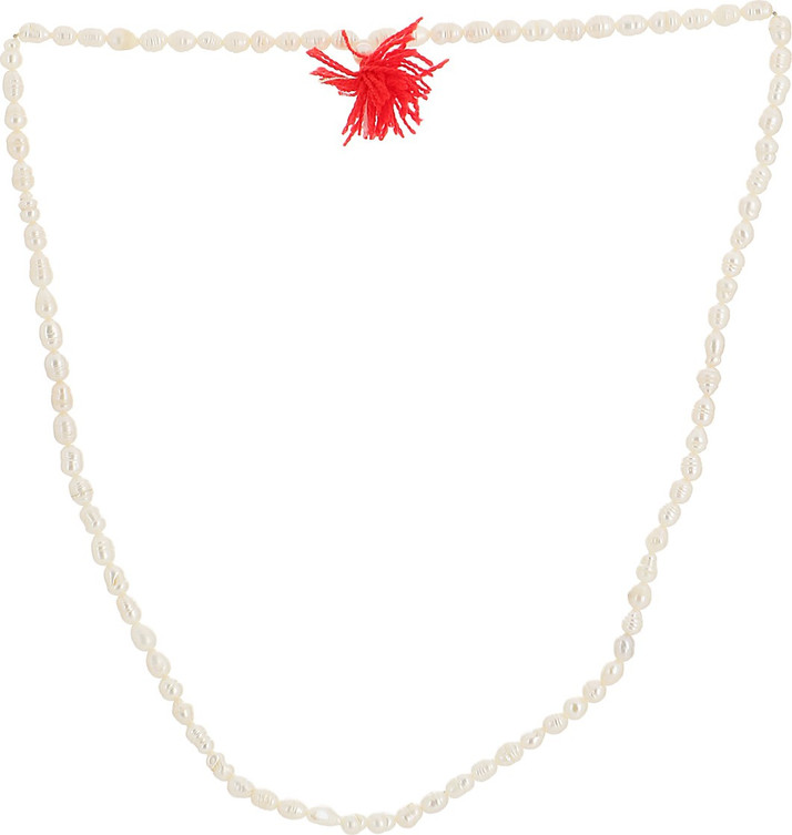 White Moti Mala Plastic Necklace 