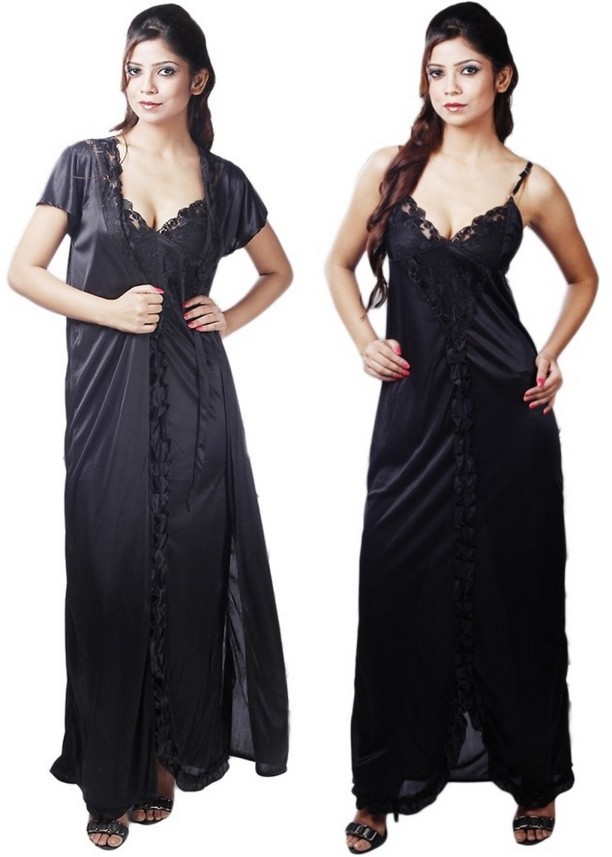 black nighty gown