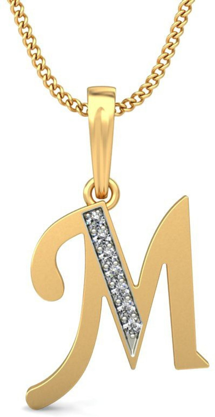 Alphabet Gold-plated Copper Pendant 