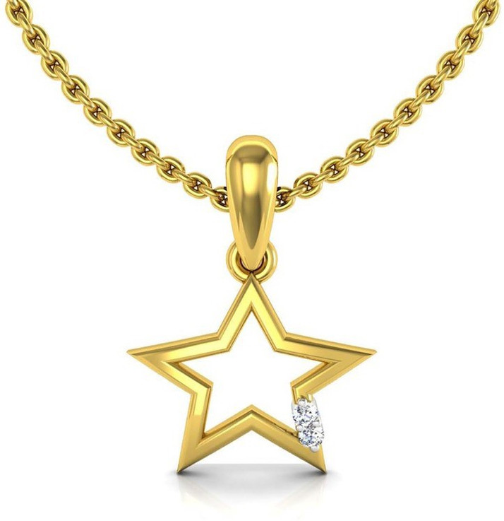Star shaped pendant gold Clearance
