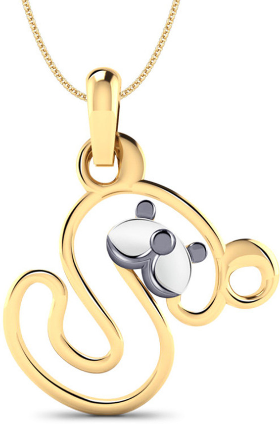 Diamond, Sapphire Yellow Gold Pendant 
