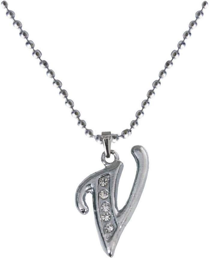 V- Alphabet Alloy Pendant 