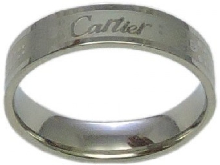 Elegant Cartier Silver Plated Band Ring 
