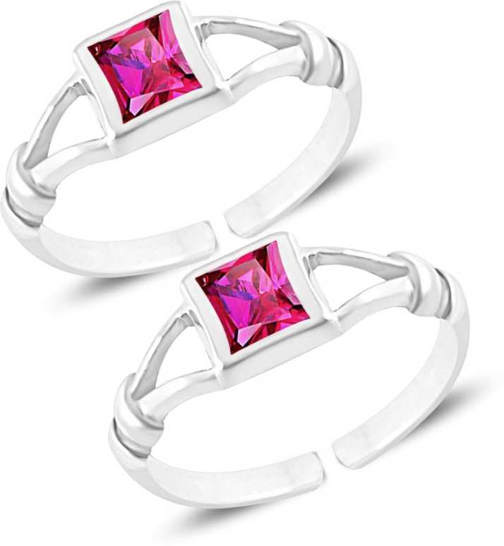 MJ 925 Sterling Silver Zirconia Silver Plated Toe Ring Price in India - Buy MJ 925 Sterling Silver Cubic Zirconia Silver Plated Toe Ring Online at Best Prices in India | Flipkart.com