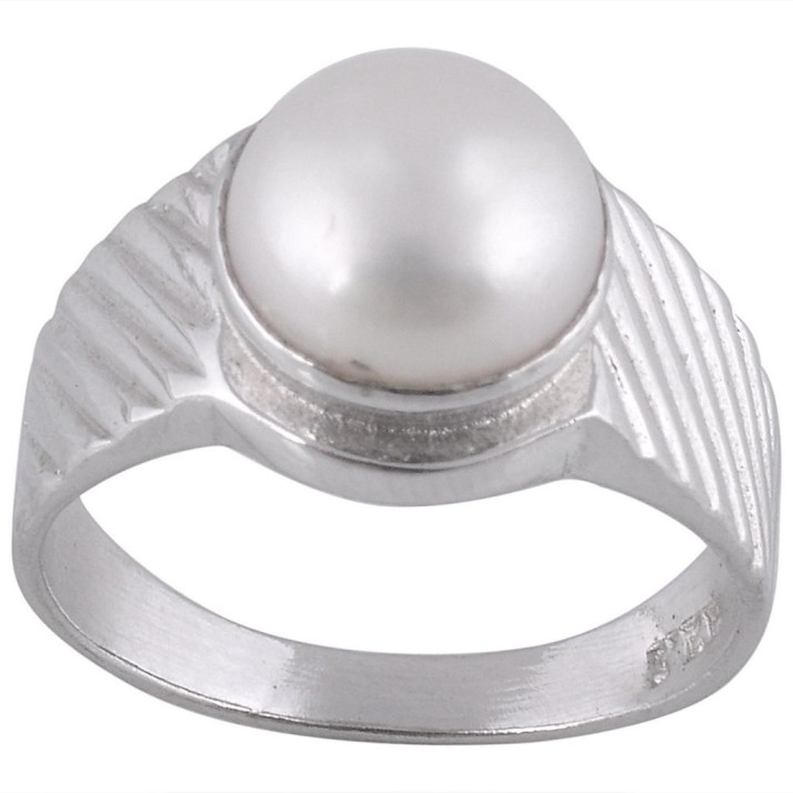 silver pearl ring