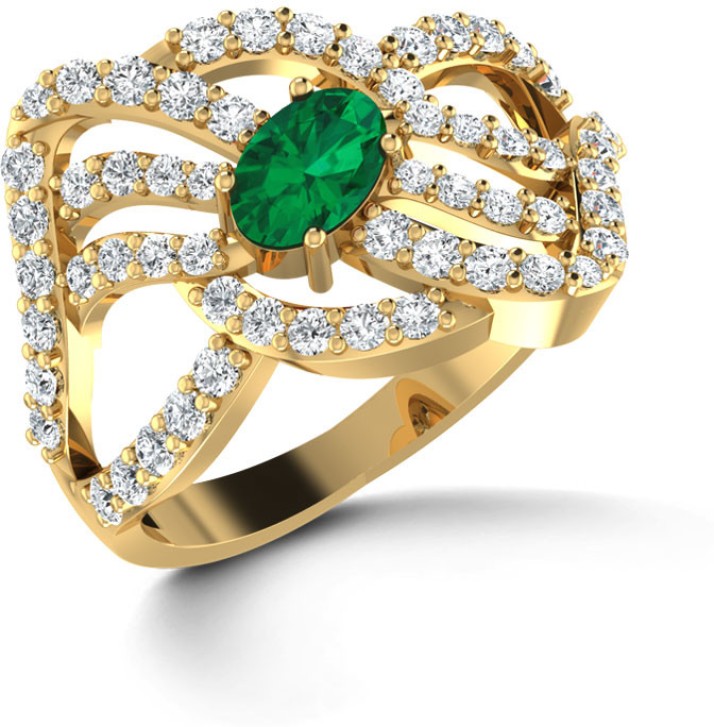 Caratlane Swirl Royale 18kt Emerald 
