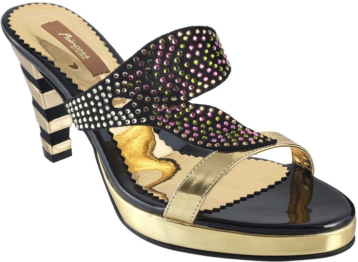 METRO Princess Women Gold Heels - Buy 