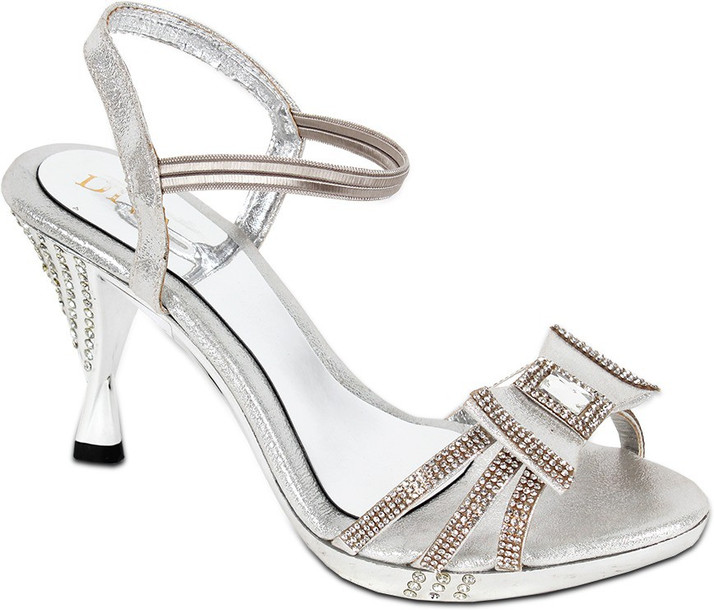 cheap silver heels