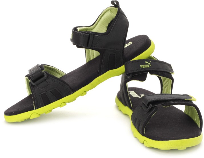 puma sandals green