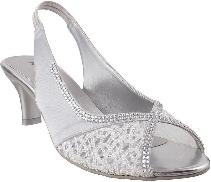 fancy silver heels
