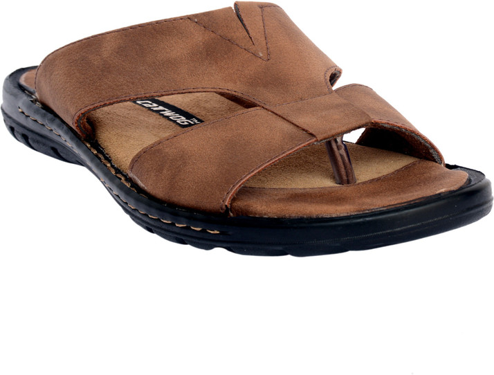 cat leather chappals