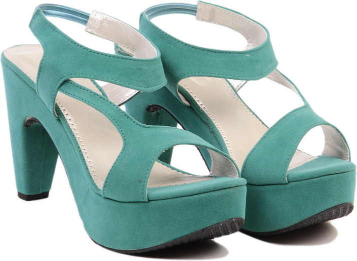 green colour heels