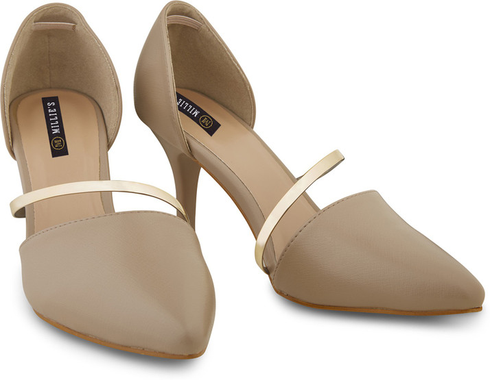 Millie's Women Khaki Heels - Buy Blue 