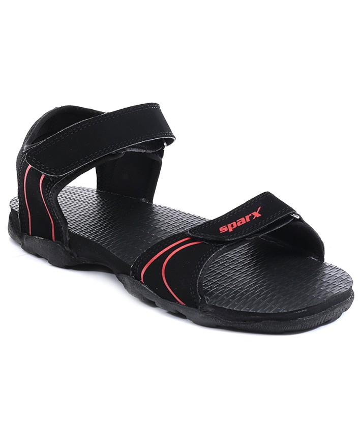 Sparx Men Black Sandals - Buy Black 