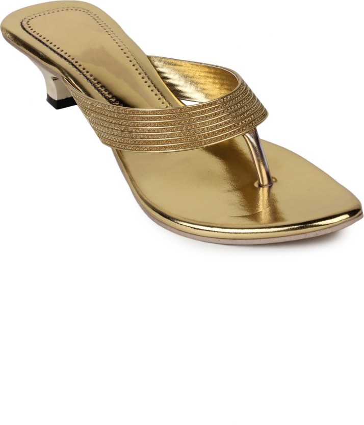 women golden heels
