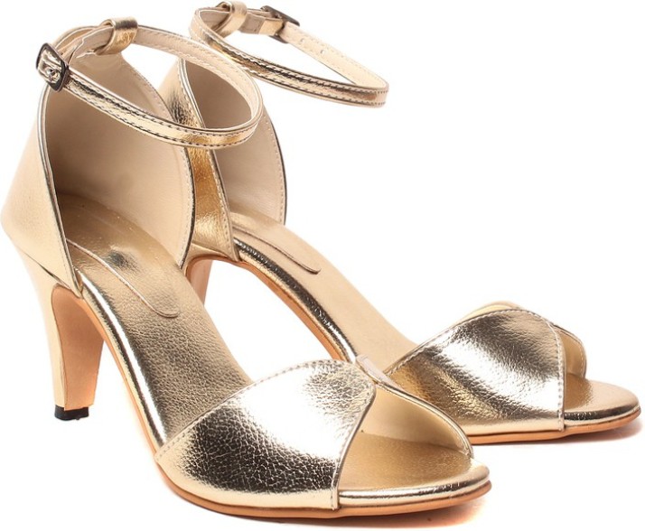 Klaur Melbourne Women Gold Heels - Buy 