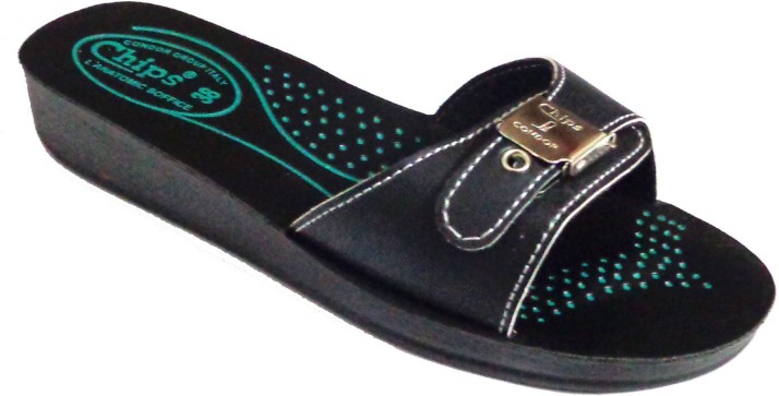 black chappal for ladies