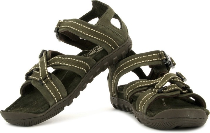 Woodland Men Olive Sports Sandals - Buy 