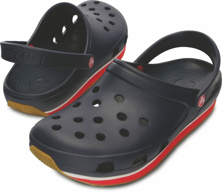 crocs navy red