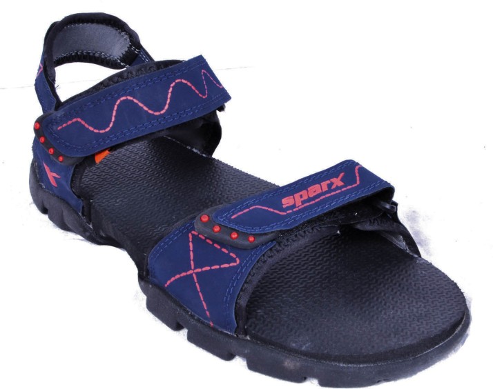 sparx navy blue orange sandals