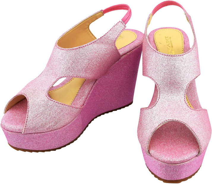 baby pink wedges