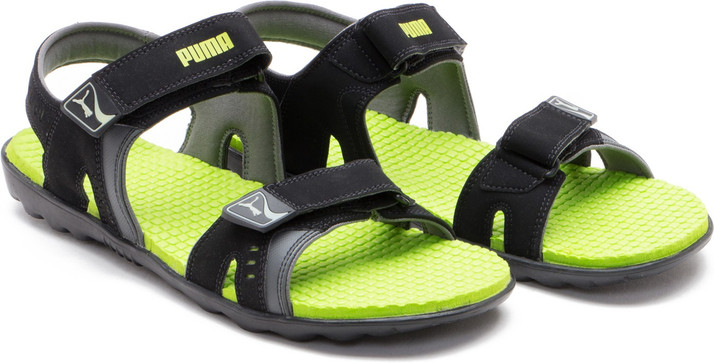 puma green sandals