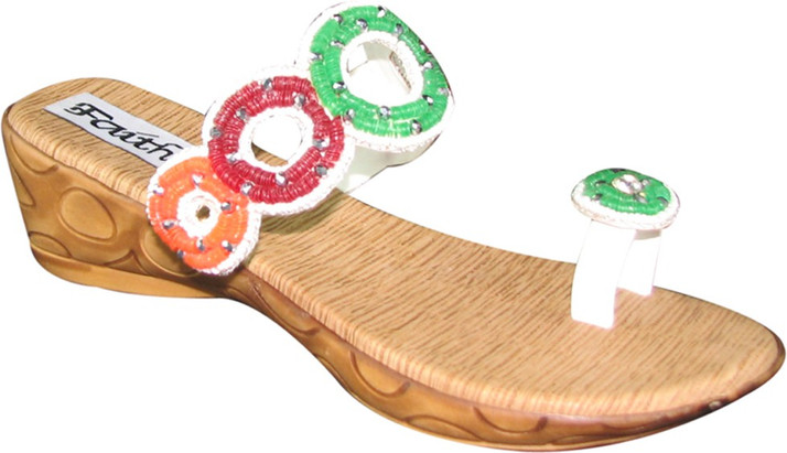 faith white wedges