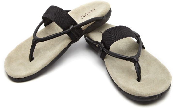 hype Women Black, Beige Sandals - Buy 