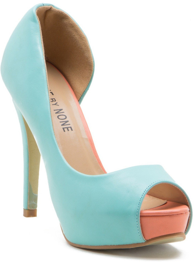 Done By None Women Blue Heels - Buy Sky 