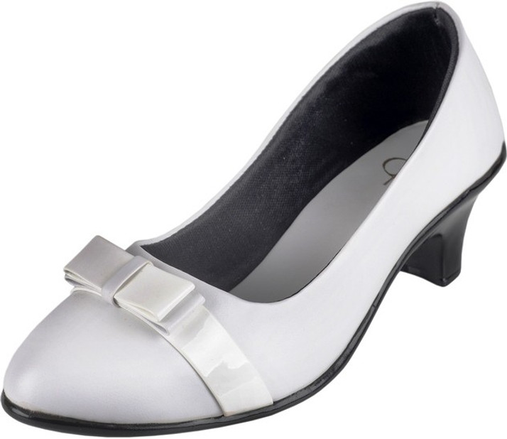 purple and white heels