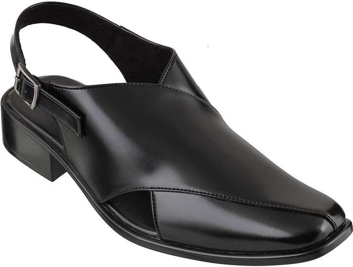 metro men black sandals