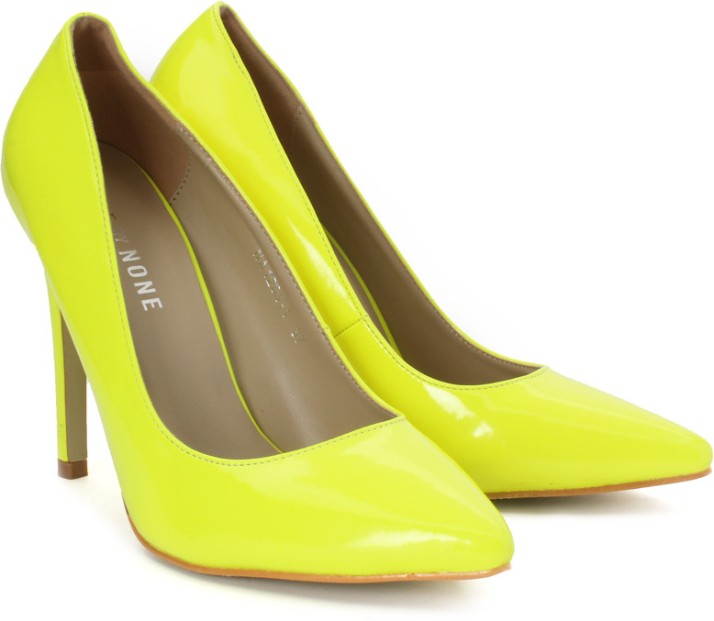 neon yellow neon green heels