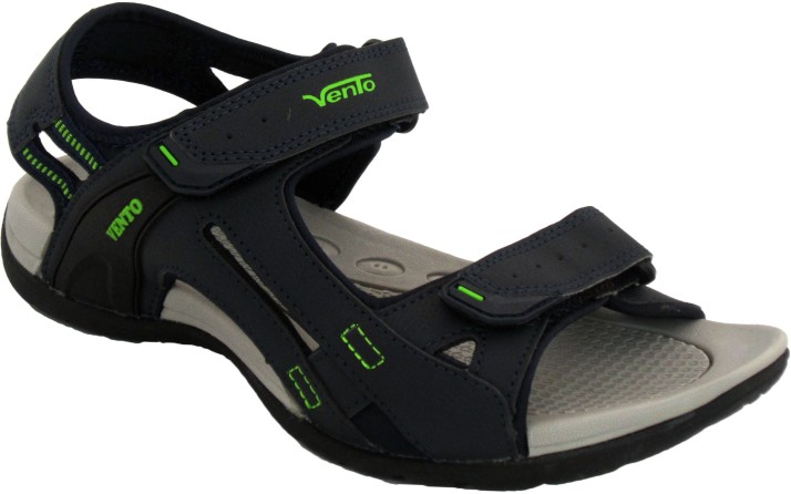 Vento Men Navy, Green Sandals - Buy 