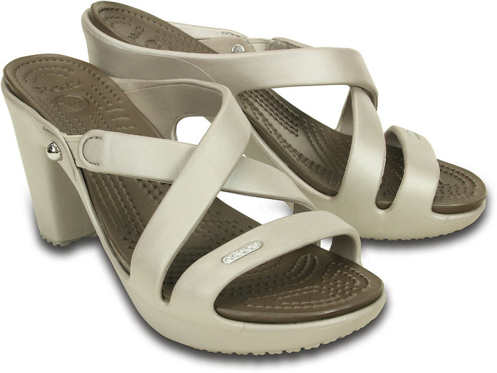 CROCS Cyprus Women White Heels - Buy 